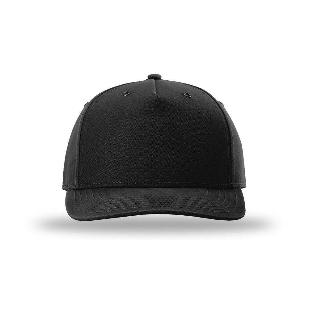 Richardson 336 Burnside Brushed Cotton Canvas Hat with Adjustable Snapback - Black 2