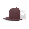 Richardson 511 Flatbill Trucker Cap-Maroon/White