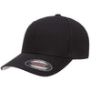 V Flexfit Cotton Twill Cap- Black-1