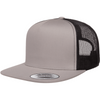 Yupoong Classic 6006 Snapback Trucker Cap-Silver/Black