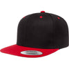 Yupoong Hat Snapback Pro-Style Wool Blend Cap 6089-Black/Red