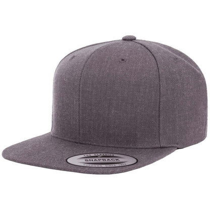 Yupoong Hat Snapback Pro-Style Wool Blend Cap 6089-Dark Heather