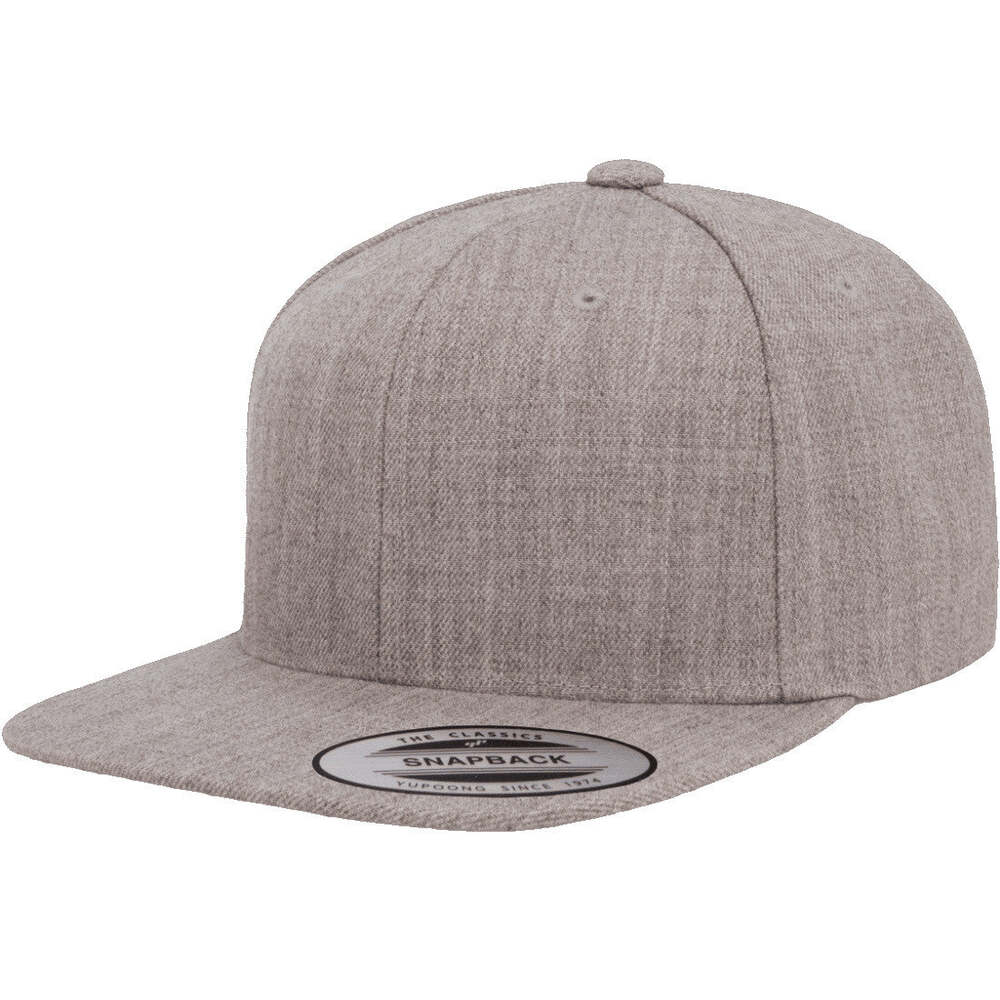 Yupoong Hat Snapback Pro-Style Wool Blend Cap 6089-Heather Grey