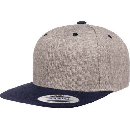 Yupoong Hat Snapback Pro-Style Wool Blend Cap 6089-Heather/Navy