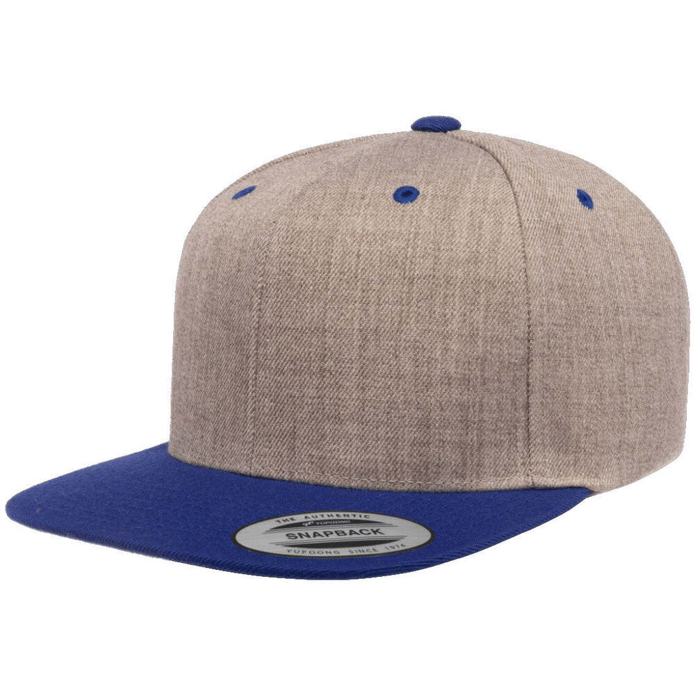 Yupoong Hat Snapback Pro-Style Wool Blend Cap 6089-Heather/Royal