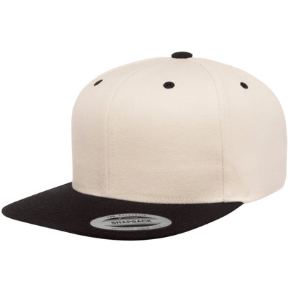 Yupoong Hat Snapback Pro-Style Wool Blend Cap 6089-Natural/Black